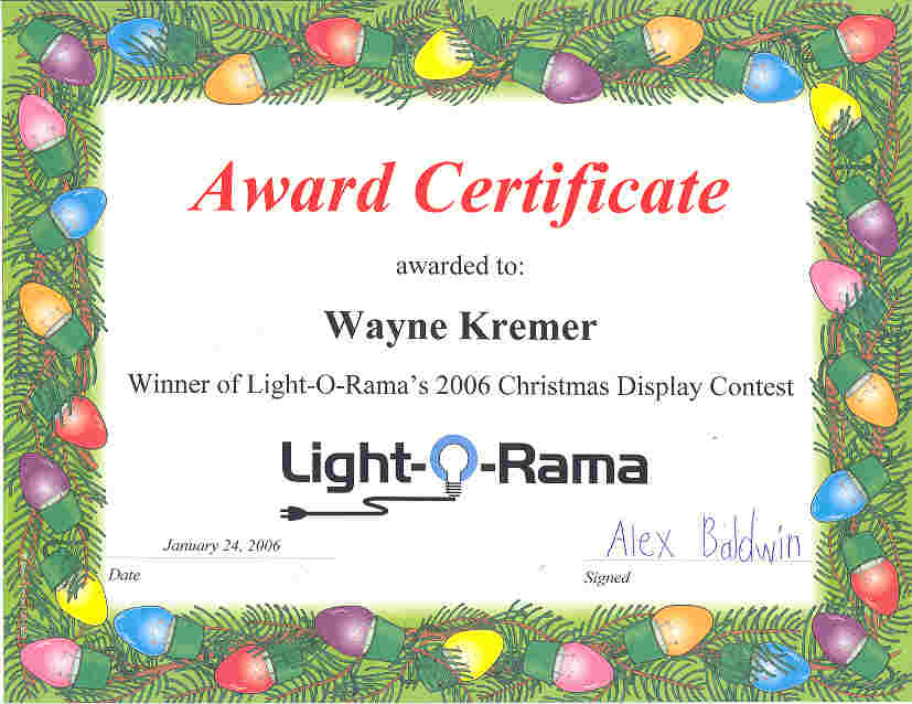 Light-O-Rama award