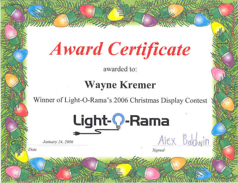 Light O Rama award